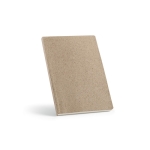Carnet A5 ligné à couverture fabriquée à partir de résidus de thé couleur blanc