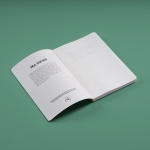 Carnet A5 ligné à couverture fabriquée à partir de résidus de thé couleur blanc deuxième vue