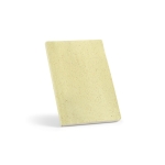 Carnet A5 à couverture souple composée en partie d'enveloppes de maïs couleur jaune