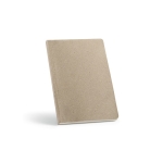Carnet A5 écologique à couverture souple en lin couleur gris clair