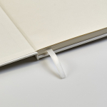 Carnet A5 à couverture rigide en cartons de lait recyclés, pages pointillées couleur blanc vue détaillée