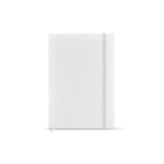 Carnet A5 à couverture rigide en cartons de lait recyclés, pages pointillées couleur blanc vue frontale