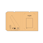 Carnet A5 à couverture rigide en cuir synthétique recyclé avec deux poches