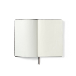 Carnet A5 à couverture souple en cuir synthétique écologique avec pages à points couleur noir deuxième vue frontale