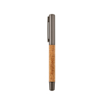 Stylo-bille en liège et acier inoxydable recyclé à écriture fluide, encre bleue vue principale