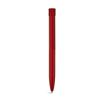 Stylo en aluminium recyclé à bouton-poussoir magnétique, encre noire couleur rouge vue arrière