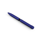 Stylo en aluminium recyclé à bouton-poussoir magnétique, encre noire couleur bleu marine deuxième vue