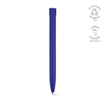 Stylo en aluminium recyclé à bouton-poussoir magnétique, encre noire couleur bleu marine