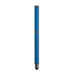 Stylo en acier inoxydable recyclé à encre noire Dokumental® couleur bleu cinquière vue