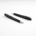 Stylo en aluminium recyclé avec mécanisme rotatif, encre noire couleur noir vue d'ambiance