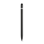 Crayon infini personnalisé en aluminium recyclé avec gomme couleur noir