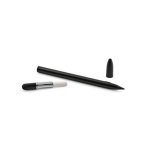 Crayon infini personnalisé en aluminium recyclé avec gomme couleur noir deuxième vue