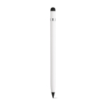 Crayon infini personnalisé en aluminium recyclé avec gomme couleur blanc