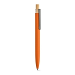 Stylo en aluminium recyclé et RPET à encre bleue Dokumental® couleur orange