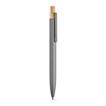 Stylo en aluminium recyclé et RPET à encre bleue Dokumental® couleur argenté