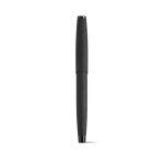 Stylo en acier inoxydable recyclé avec finition laquée et encre noire couleur noir vue arrière