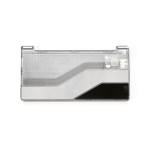 Batterie externe en plastique recyclé avec écran LED 10.000 mAh couleur noir vue frontale