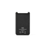 Batterie externe en plastique recyclé à charge rapide 6.000 mAh couleur noir vue arrière