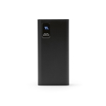 Batterie externe avec écran indicateur de batterie 30 000 mAh couleur noir vue frontale