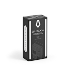 Batterie externe en plastique recyclé avec écran LED 20.000 mAh couleur noir vue de la boîte