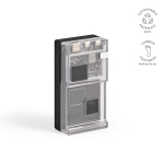 Batterie externe en plastique recyclé avec écran LED 20.000 mAh couleur noir