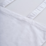 Sac de courses en coton recyclé à anses longues 140 g/m² couleur blanc deuxième vue