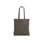 Sac de courses en coton recyclé à anses longues 140 g/m² couleur gris
