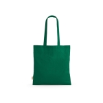 Sac de courses en coton recyclé à anses longues 140 g/m² couleur vert