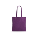 Sac de courses en coton recyclé à anses longues 140 g/m² couleur violet
