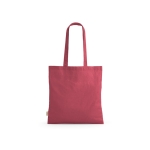 Sac de courses en coton recyclé à anses longues 140 g/m² couleur fuchsia