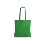 Sac de courses en coton recyclé à anses longues 140 g/m² couleur vert clair
