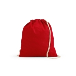 Sac à dos à cordons écologique en coton recyclé et RPET 140 g/m² couleur rouge