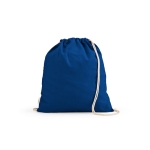 Sac à dos à cordons écologique en coton recyclé et RPET 140 g/m² couleur bleu roi