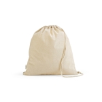 Sac à dos à cordons écologique en coton recyclé et RPET 140 g/m² couleur naturel