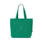 Sac en coton recyclé et RPET à anses longues 180 g/m² couleur vert