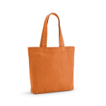 Sac en coton recyclé et RPET à anses longues 180 g/m² couleur orange