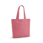 Sac en coton recyclé et RPET à anses longues 180 g/m² couleur rose