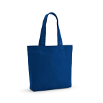Sac en coton recyclé et RPET à anses longues 180 g/m² couleur bleu roi