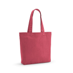 Sac en coton recyclé et RPET à anses longues 180 g/m² couleur fuchsia