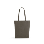 Sac en coton recyclé et RPET à anses longues 220 g/m² couleur gris vue frontale