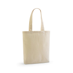 Sac en coton recyclé et RPET à anses longues 220 g/m² couleur naturel