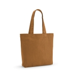 Sac de courses en coton et polyester recyclés 220 g/m² couleur marron