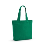 Sac de courses en coton et polyester recyclés 220 g/m² couleur vert