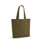 Sac de courses en coton et polyester recyclés 220 g/m² couleur vert militaire