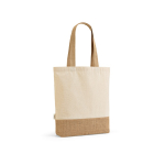 Sac de courses en coton recyclé à base en jute 180 g/m² couleur naturel