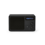 Haut-parleur sans fil en plastique recyclé avec écran LCD 15W couleur noir vue frontale