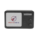 Haut-parleur sans fil en plastique recyclé avec écran LCD 15W couleur noir
