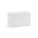 Haut-parleur sans fil en plastique recyclé avec écran LCD 15W couleur blanc deuxième vue
