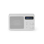 Haut-parleur sans fil en plastique recyclé avec écran LCD 15W couleur argenté vue frontale