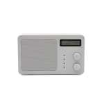 Haut-parleur sans fil en plastique recyclé avec écran LCD 15W couleur argenté